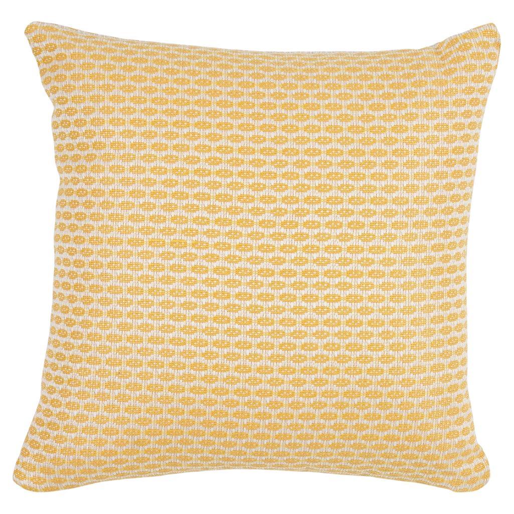 Schumacher Hickox Indoor Outdoor 20" Pillow in Yellow For Sale