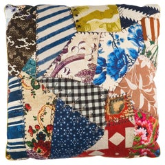 Schumacher Hotch Potch Crazy Quilt 18" Pillow in Document