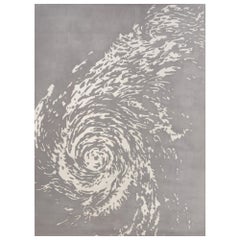 Schumacher Hurricane Haze Area Rug in Wool Silk, Patterson Flynn Martin