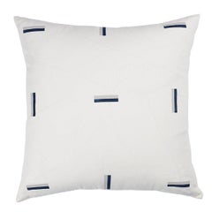 Schumacher Icehouse 22" Pillow In Prussian & Grey