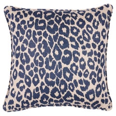 Schumacher Iconic Leopard 18" Pillow in Ink/Natural