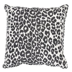 Schumacher Iconic Leopard 18" Pillow Two-Sided Pillow in Graphite