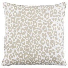 Schumacher Iconic Leopard 22" Pillow in Linen