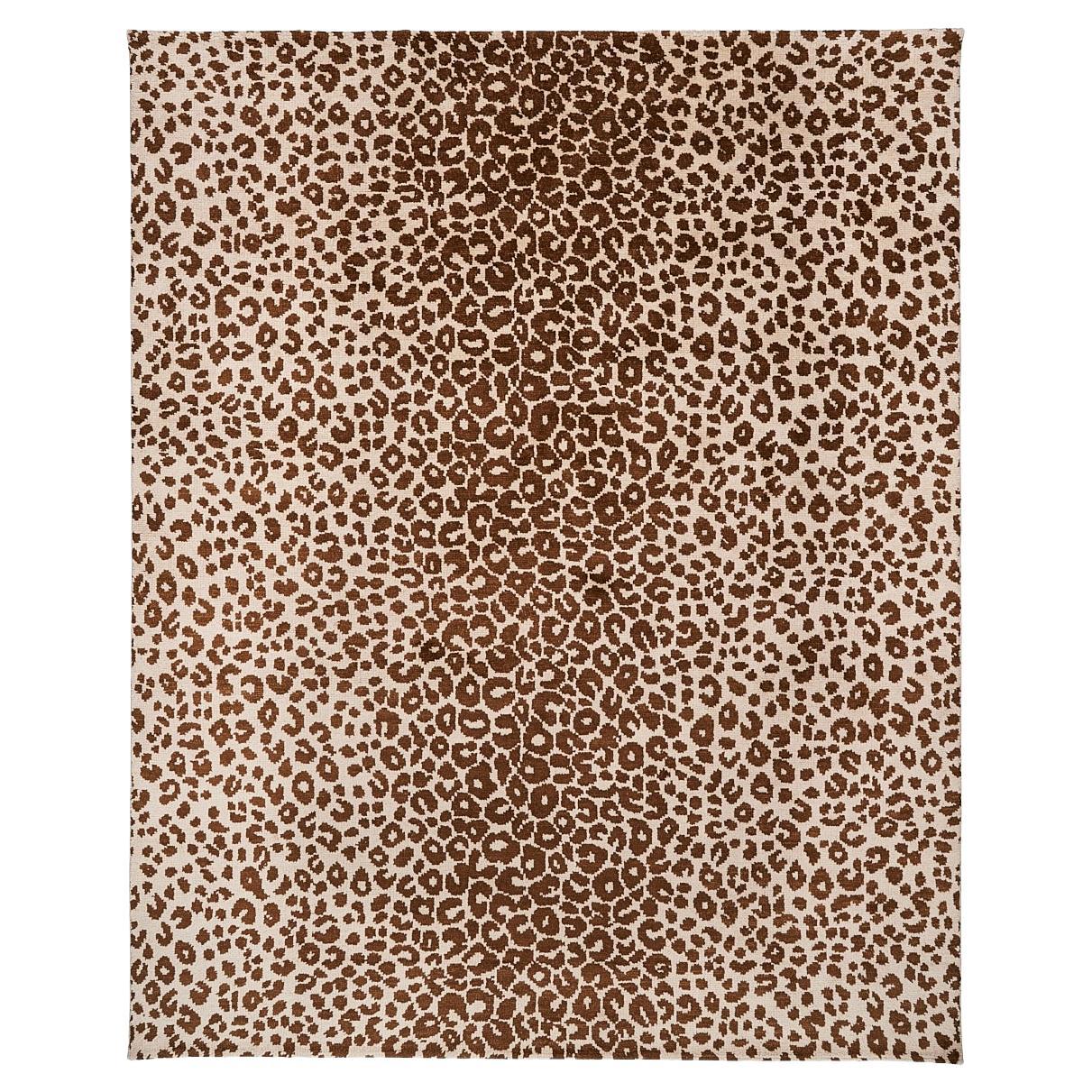 Schumacher Iconic Leopard 8' x 10' Rug In Brown For Sale