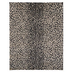 Tapis léopard emblématique Schumacher de 20,3 cm x 25,4 cm en graphite