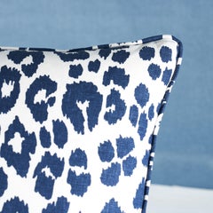 Schumacher Iconic Leopard Pillow in Ink