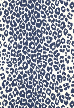 Schumacher Iconic Leopard Wallpaper in Ink