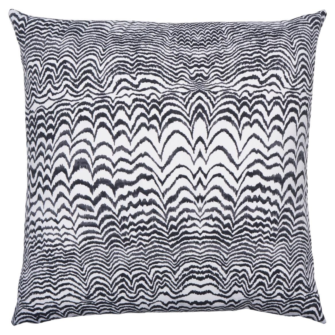 Ink Wave Print I/O Pillow 18 " For Sale