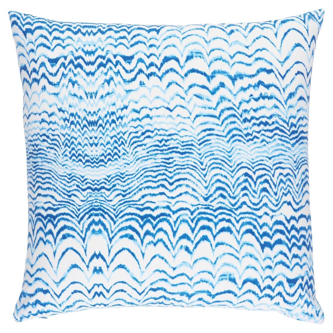 Ink Wave Print I/O Pillow 18 " For Sale