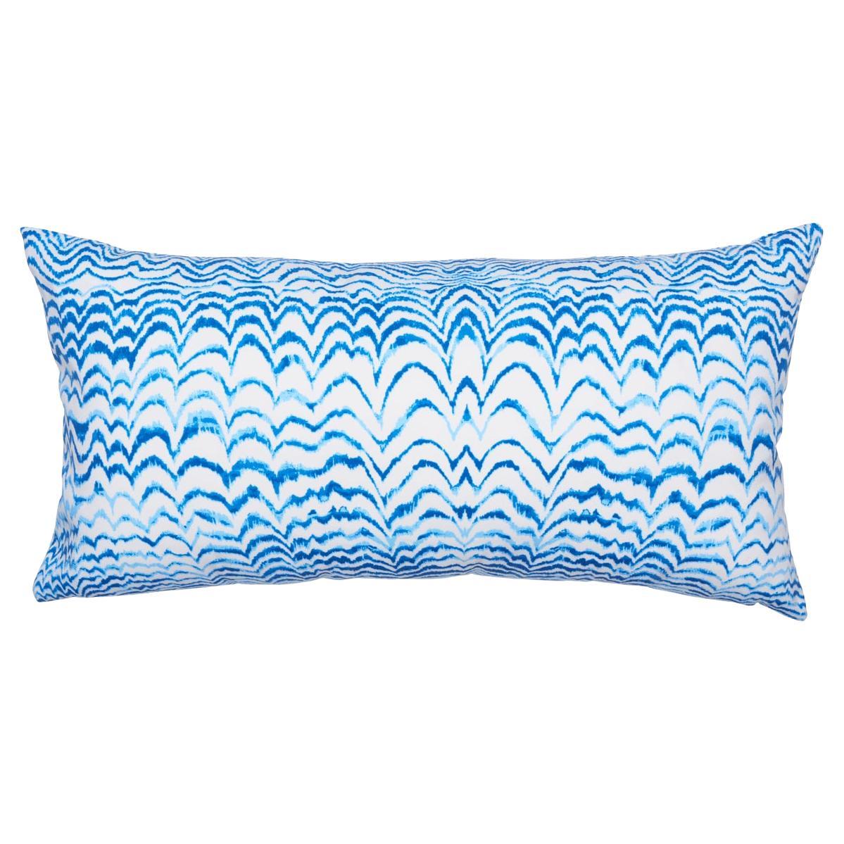 Ink Wave Print I/O Pillow 24x12 " For Sale