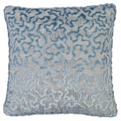 Schumacher Janis Velvet 18" Pillow in Moonstone