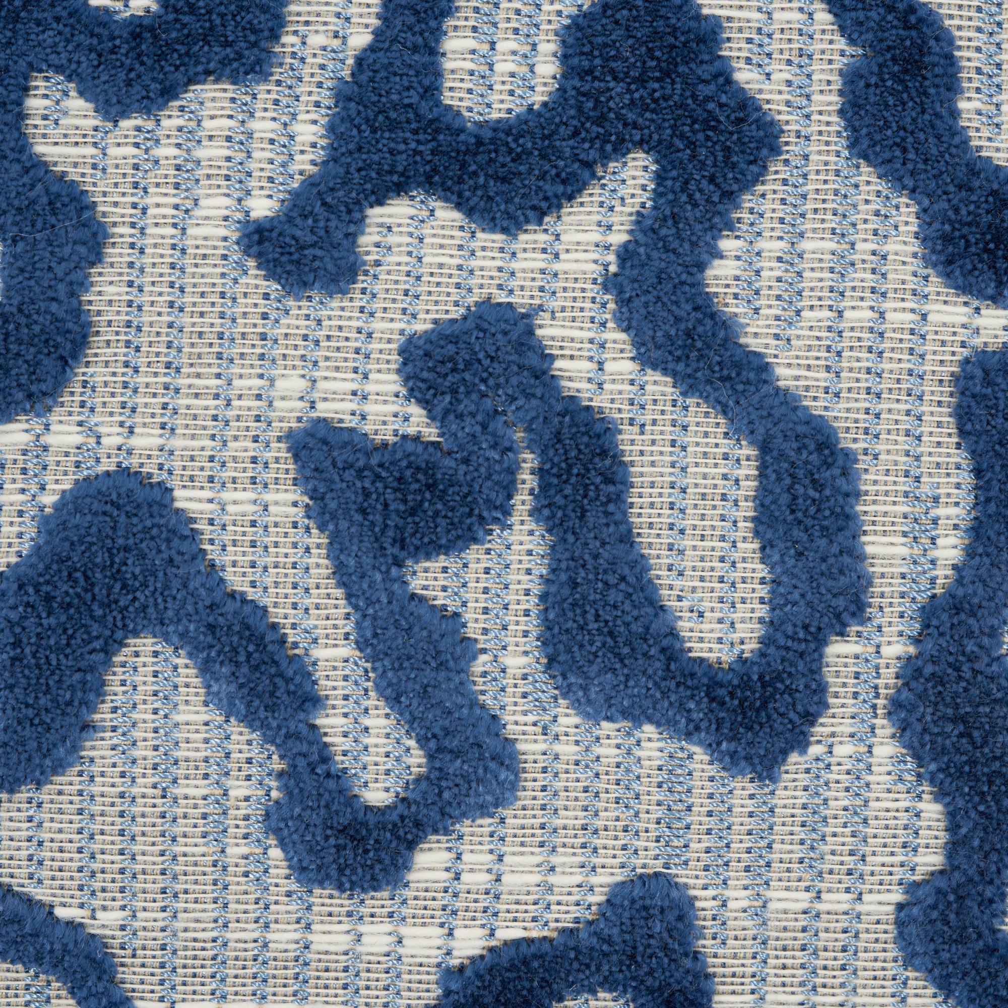 Modern Schumacher Janis Velvet Blue Lumbar Two-Sided Pillow For Sale