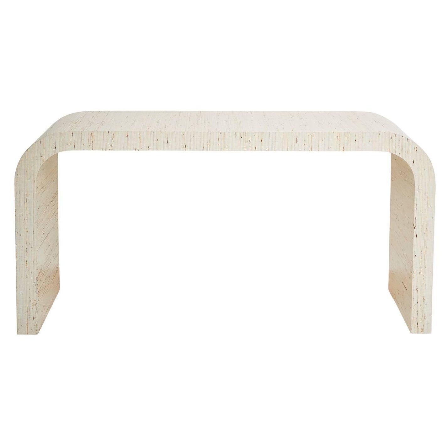 Schumacher Jinan Arrowroot Weave Textured Fiber-Wrapped Dynasty Console Table