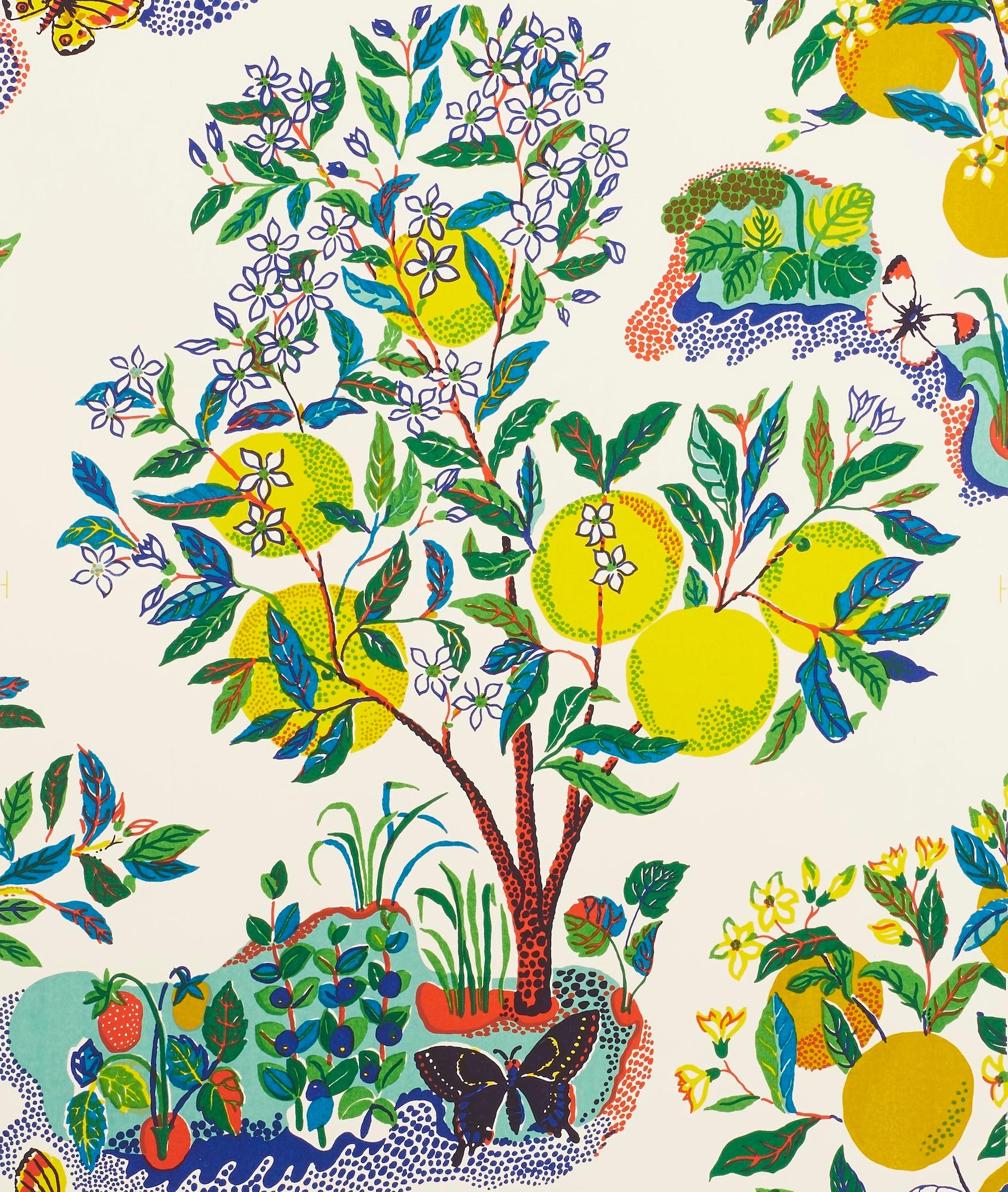 schumacher citrus garden wallpaper