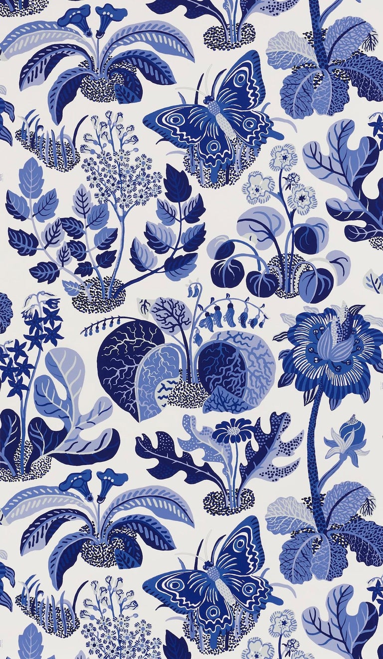 Schumacher Josef Frank Exotic Butterfly Marine Blue ...