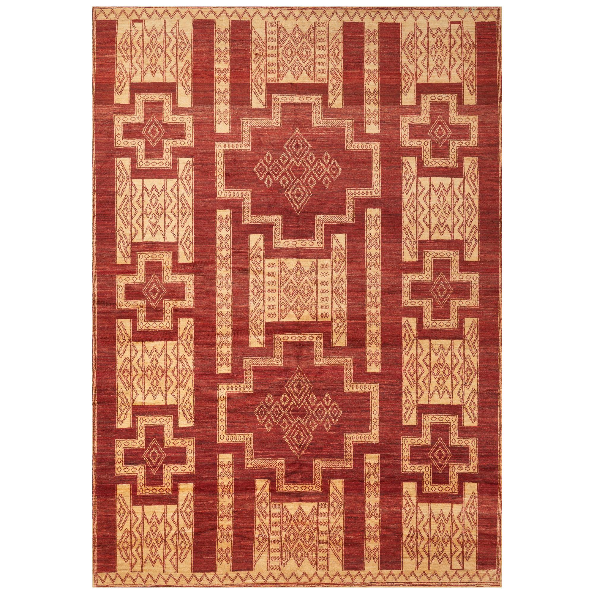 Schumacher Kamila Area Rug in Hand Knotted Wool Silk, Patterson Flynn Martin