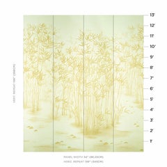 Schumacher Kanji Sisal Wallpaper Mural in Ochre