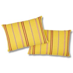 Schumacher Kayenta Yellow Two-Sided Cotton Lumbar Pillow