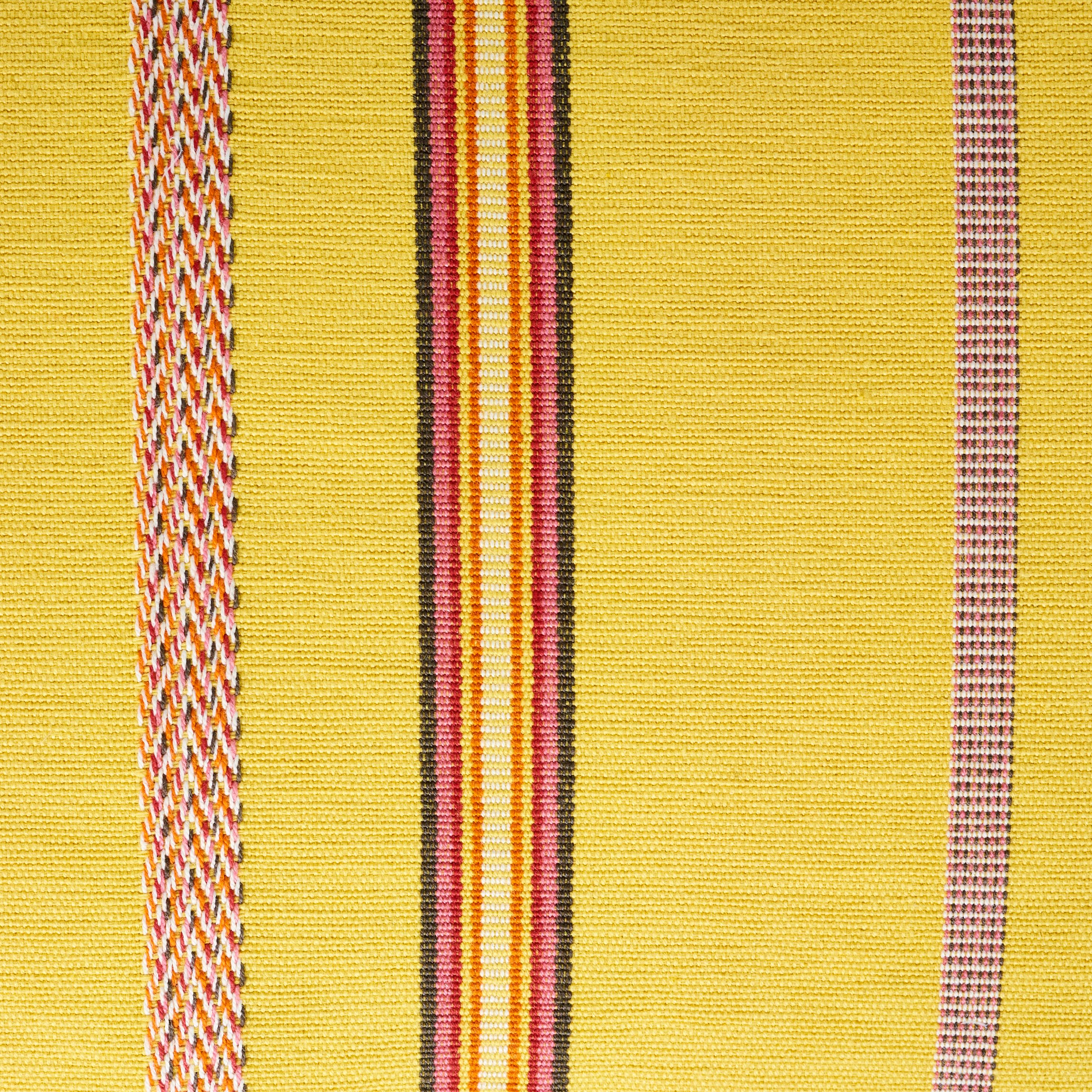 Modern Schumacher Kayenta Yellow Two-Sided Cotton Lumbar Pillow For Sale