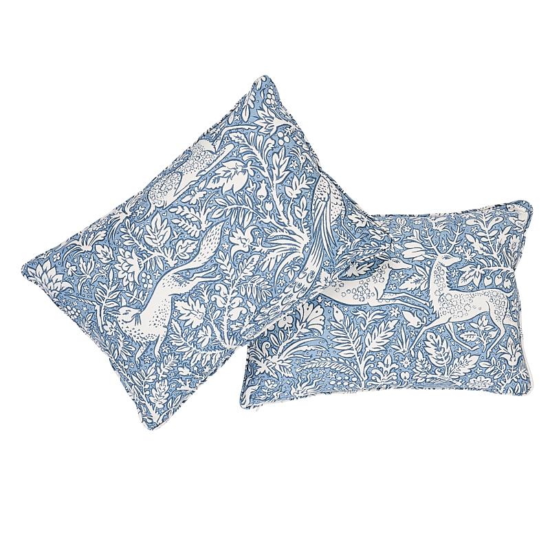 Moderne Coussin Schumacher Khan's Park in Chambray de 50,8 x 35,56 cm en vente