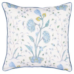 Schumacher Khilana Floral 20" Pillow in Peacock