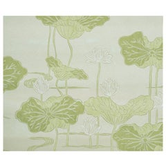 Schumacher, peinture murale Kireina Lotus en papier peint blanc et ivoire