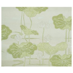 Schumacher Kireina Lotus Wallpaper Mural in White Ivory