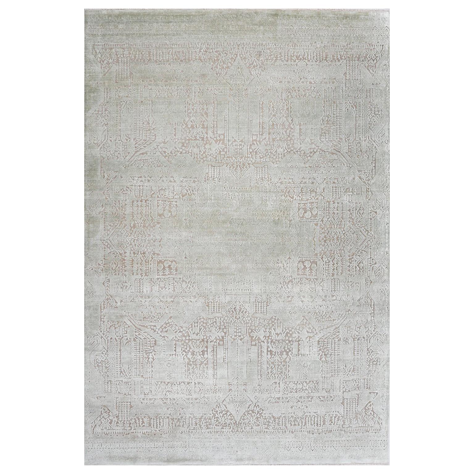 Schumacher Kobe Area Rug in Hand-Knotted Wool & Silk by Patterson Flynn 