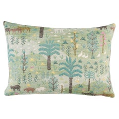 Schumacher Las Colinas Scenic Tapestry Pillow 20x14" in Green