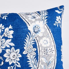 Schumacher Le Castellet Lumbar Pillow in Indigo
