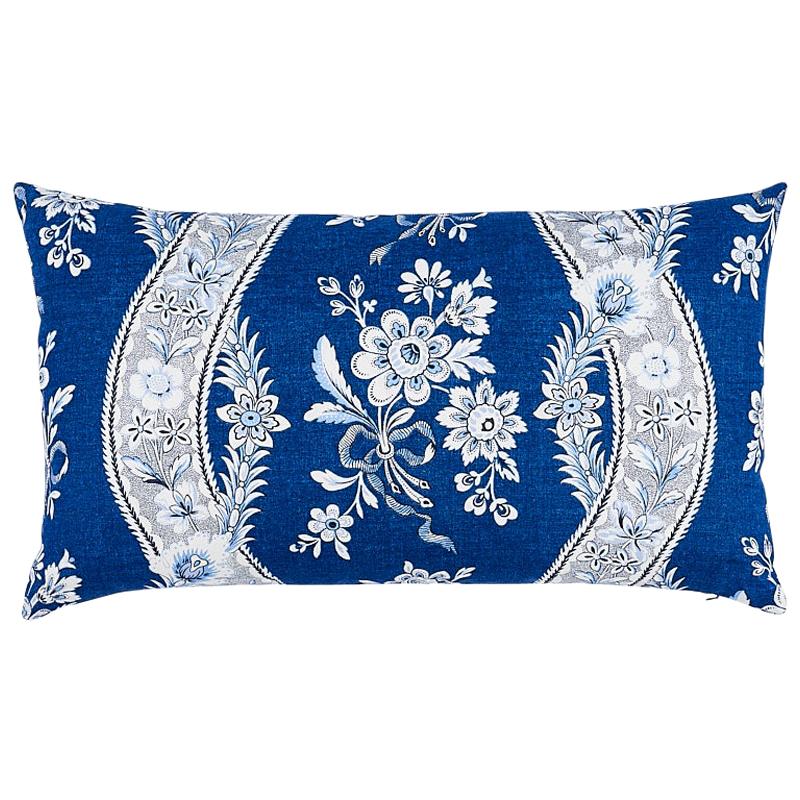 Schumacher - Coussin lombaire Le Castellet en indigo 