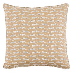 Schumacher Leaping Leopards 18" Cotton Pillow