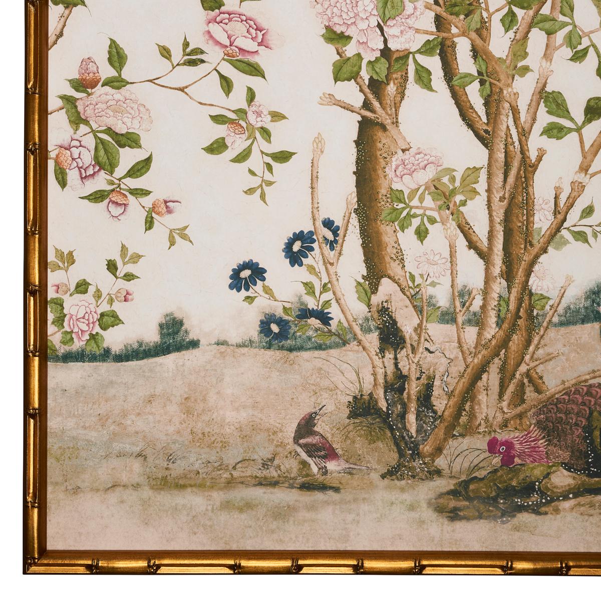 Our wallpaper panels are gorgeous enough to frame—and we’ve done all the work for you. Resized to capture the most alluring portions of the original design by Mary McDonald, this art panel was inspired by an antique screen in the designer’s personal
