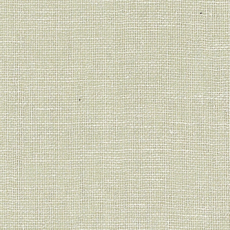 Schumacher Linen Gesso Wallpaper In Celadon For Sale