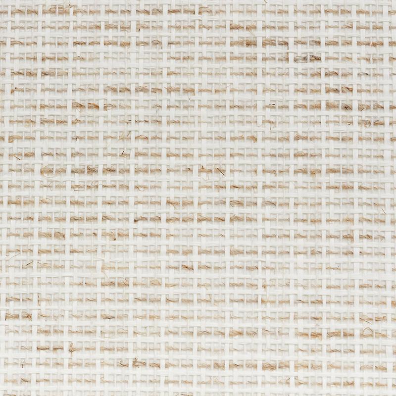 Modern Schumacher Linen & Paperweave Wallpaper In Natural For Sale