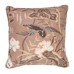 Schumacher Lotus Garden 22" Pillow in Mocha
