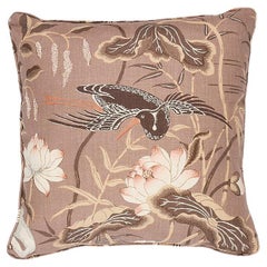 Schumacher Lotus Garten in Mocha 22"" Kissen