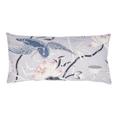 Schumacher Lotus Garden Lumbar Pillow in Lilac