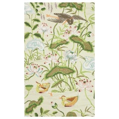 Schumacher Lotus Garden Wallpaper in Parchment