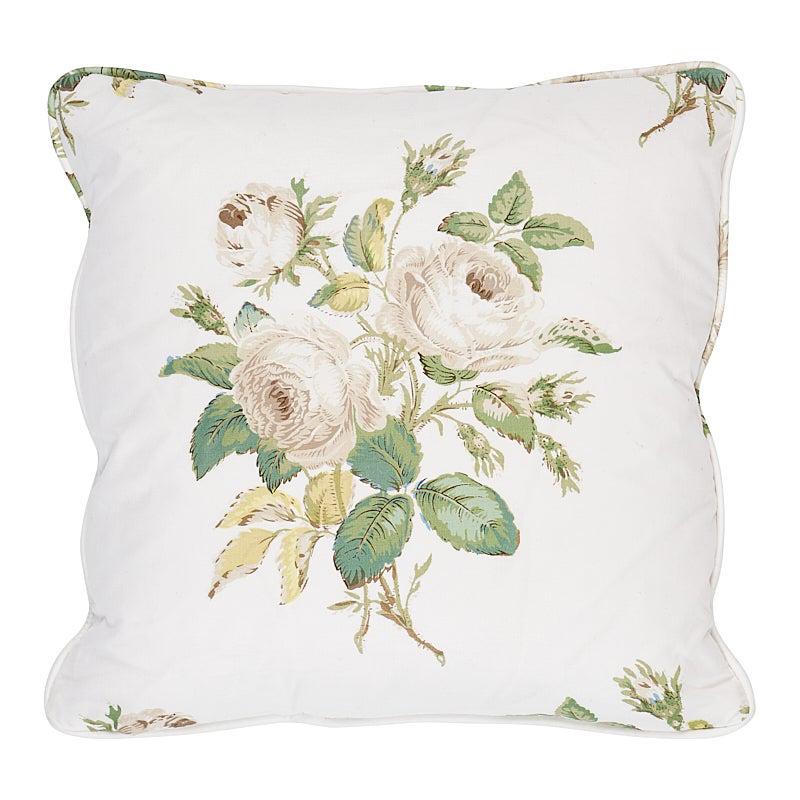 Schumacher Loudon Rose Pillow in Ivory