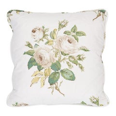 Schumacher coussin Loudon rose en ivoire