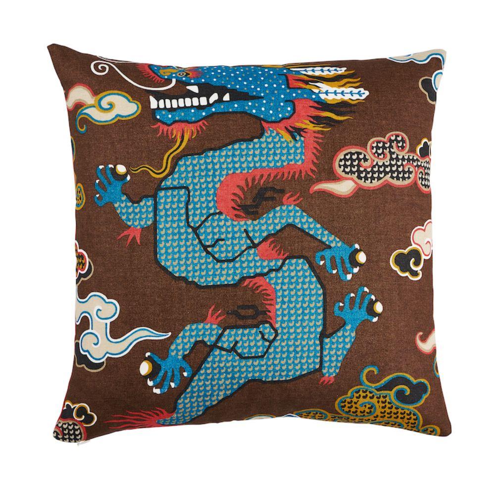 Schumacher Magical Ming Dragon 20" Pillow For Sale