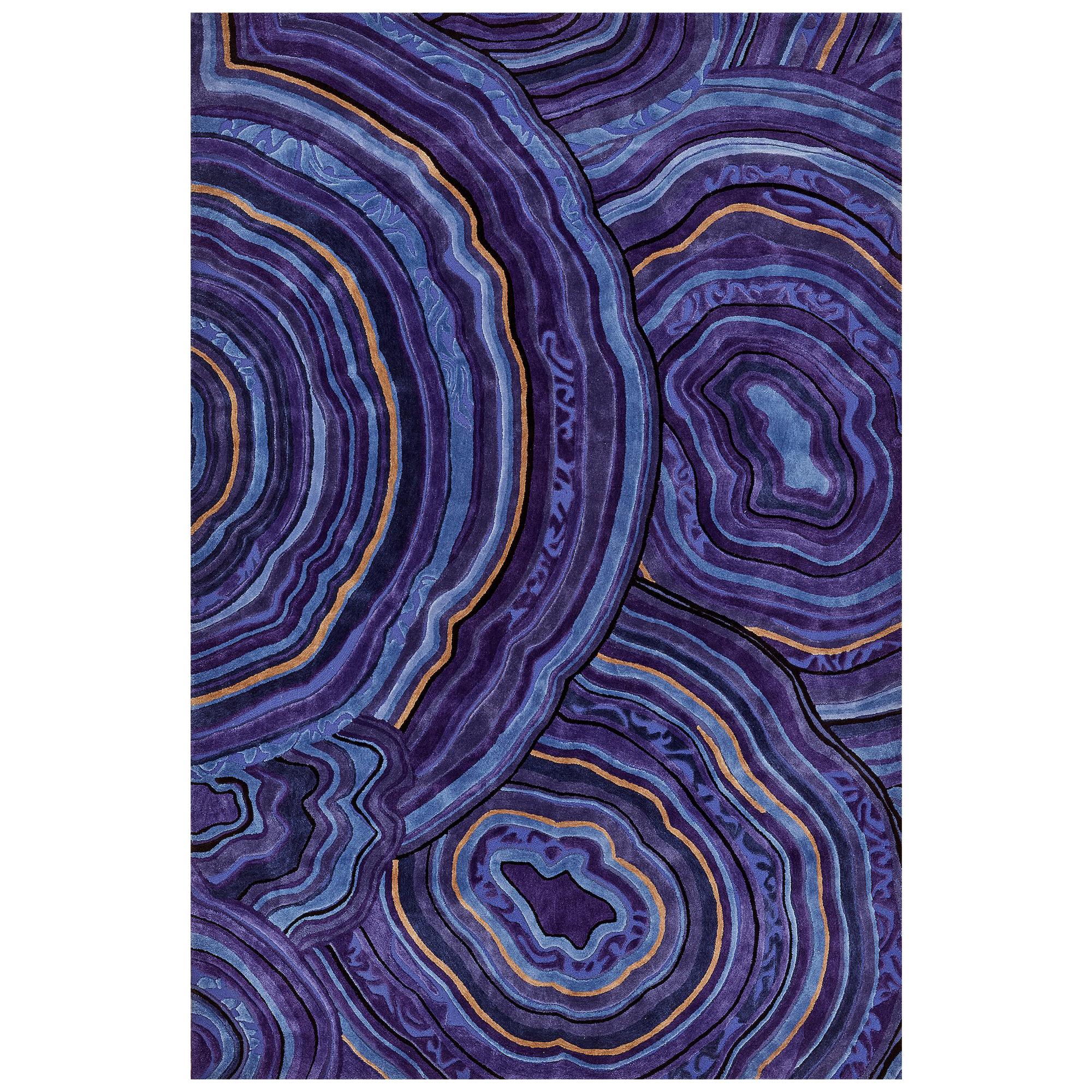 Tapis Schumacher Malachite en soie de laine tuftée à la main par Patterson Flynn