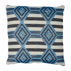 Schumacher Manta Performance Blue Two-Sided Pillow