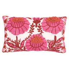 Coussin brodé Marguerite en fleurs de Schumacher