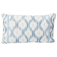 Schumacher Mark D. Sikes Santa Monica Ikat Indigo Blue Lumbar Pillow