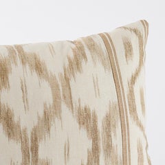Schumacher Mark D. Sikes Santa Monica Neutral Ikat Lumbar Pillow