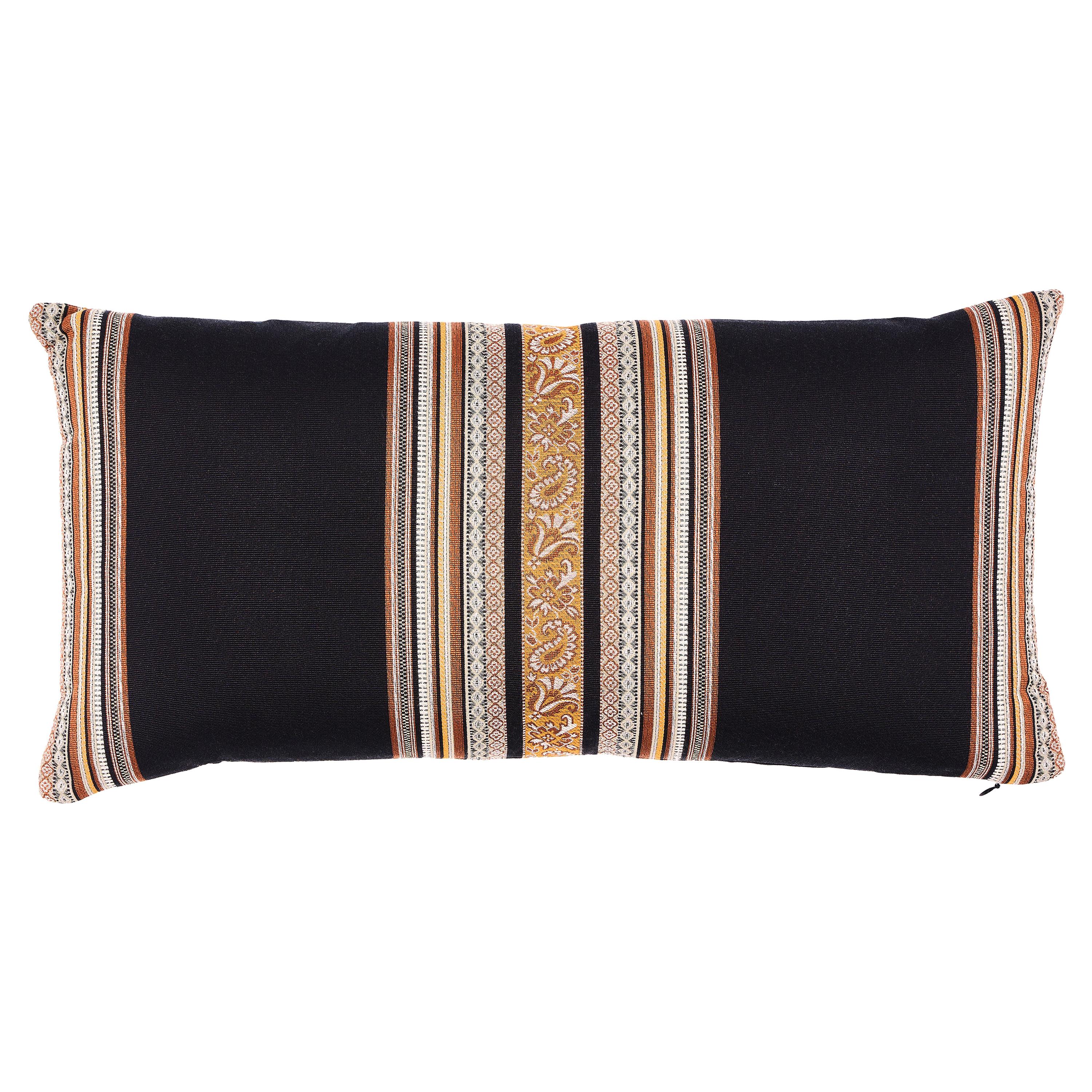 Schumacher Markova Stripe Pillow in Black