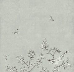 Schumacher by Mary McDonald Chinois Palais Wallpaper Mural in Grisaille