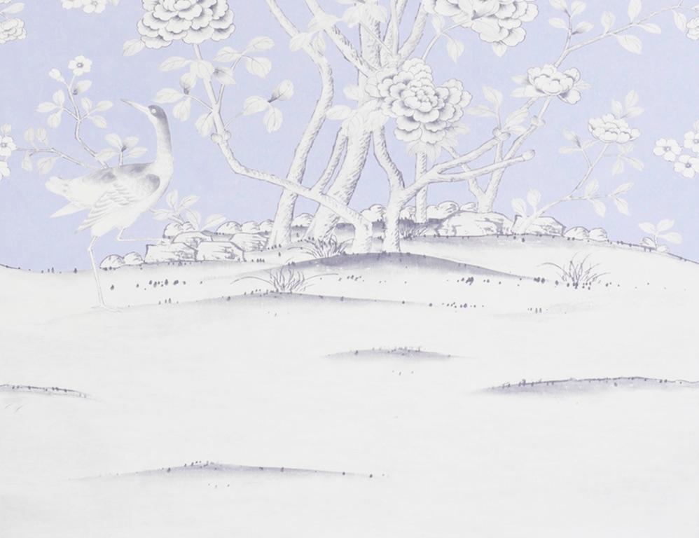 Schumacher by Mary McDonald Chinois Palais Wandteppich in Lavendel in Lavendel  (Britisch) im Angebot